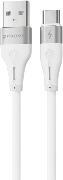 Кабель Proove Soft Silicone USB to Type-C 2.4A (1m) white - зображення 3
