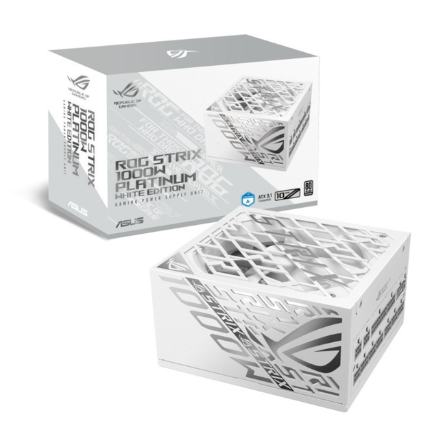 Блок живлення Asus ROG Strix 1000W 80 Plus Platinum White Edition ATX White (90YE00W4-B0NA00) - зображення 8