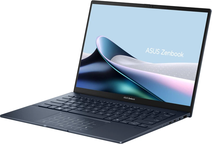 Ноутбук ASUS Zenbook 14 (UX3405CA-SU1499W), Intel Core Ultra 9 285H / 14" / Touch / OLED / 120 Гц / RAM 16 ГБ LPDDR5X / SSD 512 ГБ / Intel Arc Graphics / Windows 11 Home / Синій - Фото 4 Ноутбук ASUS Zenbook 14 (UX3405CA-SU1499W), Intel Core Ultra 9 285H / 14" / Touch / OLED / 120 Гц / RAM 16 ГБ LPDDR5X / SSD 512 ГБ / Intel Arc Graphics / Windows 11 Home / Синій - изображение 4