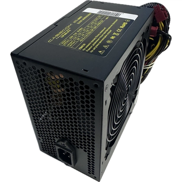 Блок питания CaseCom CM 600 ATX 600W вентилятор 120 мм Black - изображение 5