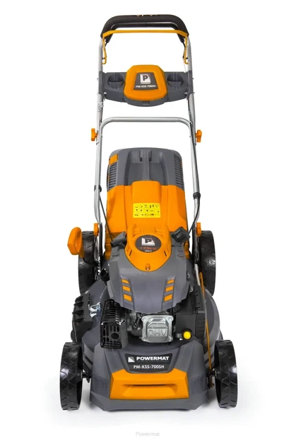 Бензиновая газонокосилка Powermat PM0614 7 л.с. 60 л с мульчированием самоходная с регулировкой высоты держатель для напитков - изображение 5