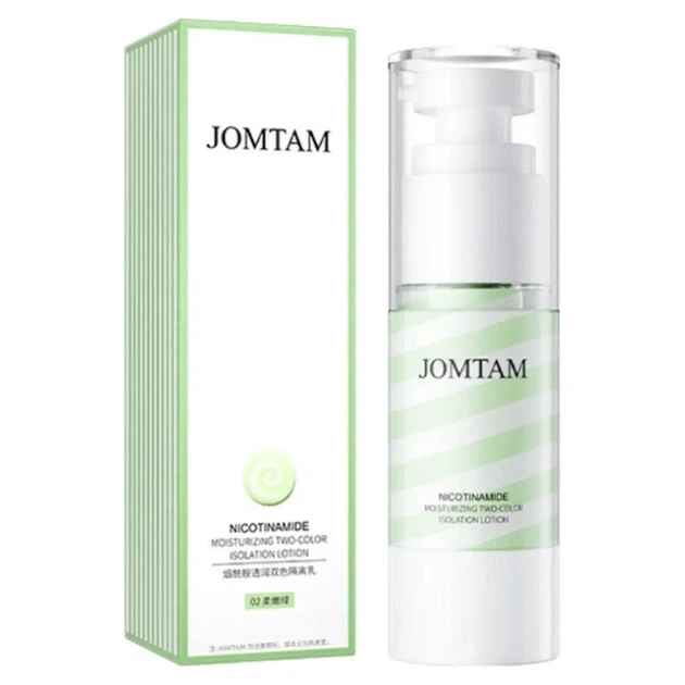 База под макияж с экстрактом никотинамида Jomtam Nicotinamide Moisturizing Two-color Isolation Lotion (Green), 35 мл - Фото 1 База под макияж с экстрактом никотинамида Jomtam Nicotinamide Moisturizing Two-color Isolation Lotion (Green), 35 мл - изображение 1
