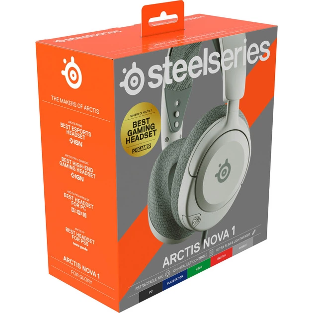 Наушники SteelSeries Arctis Nova 1 White (61607) - Фото 8 Наушники SteelSeries Arctis Nova 1 White (61607) - изображение 8