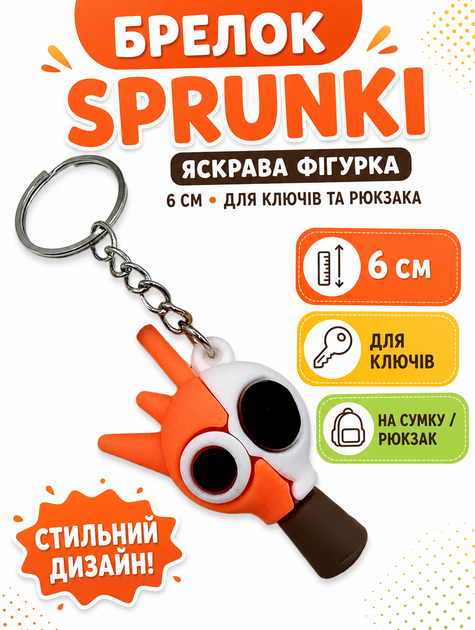 Брелок Спрункі Sprunki фігурка іграшка для ключів, рюкзака, сумки 6 см Bre_23 - Фото 1 Брелок Спрункі Sprunki фігурка іграшка для ключів, рюкзака, сумки 6 см Bre_23 - зображення 1