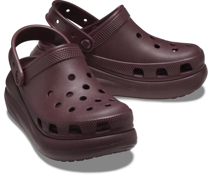 Сабо крокси шльопанці жіночі Crocs Classic Crush Clog розмір EUR 36-37, US M4 W6,23 см Dark Cherry Вишневий - изображение 9