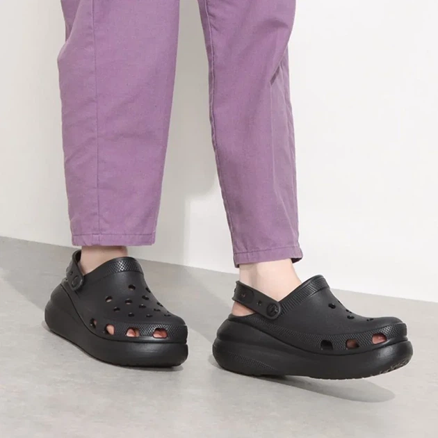 Сабо крокси шльопанці Crocs Classic Crush Clog розмір EUR 42-43, US M9W11,27 см Чорні - изображение 10