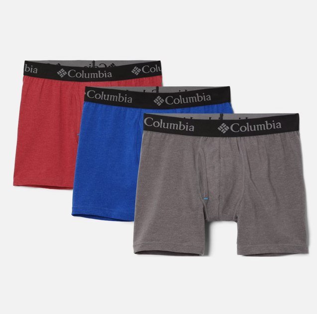 Чоловічі боксери труси набір з 3 шт Columbia Boxer Briefs Red розмір M - Фото 1 Чоловічі боксери труси набір з 3 шт Columbia Boxer Briefs Red розмір M - зображення 1