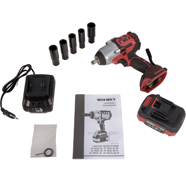 Гайковерт акумуляторний Vitals Master 1862c BL Kit - зображення 10