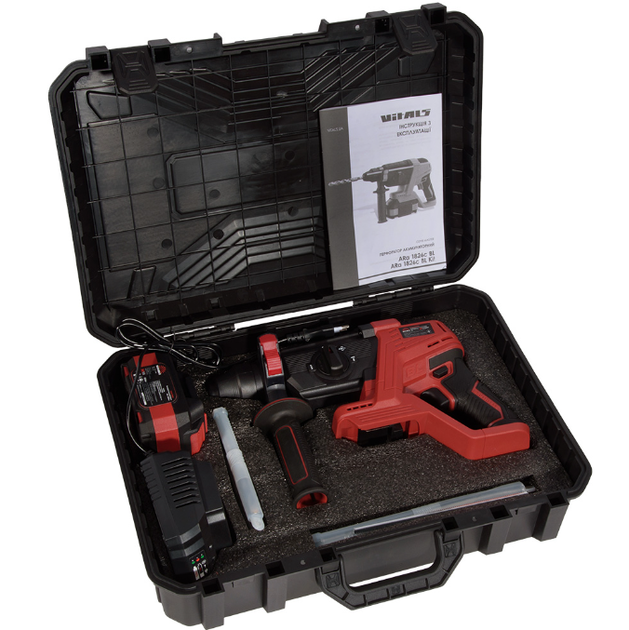 Перфоратор акумуляторний Vitals Master ARa 1826c BL Kit - зображення 12