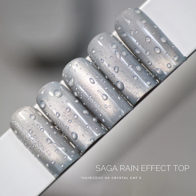 Топ для гель-лака с эффектом капель Saga Rain Effect Top 10 мл - изображение 2