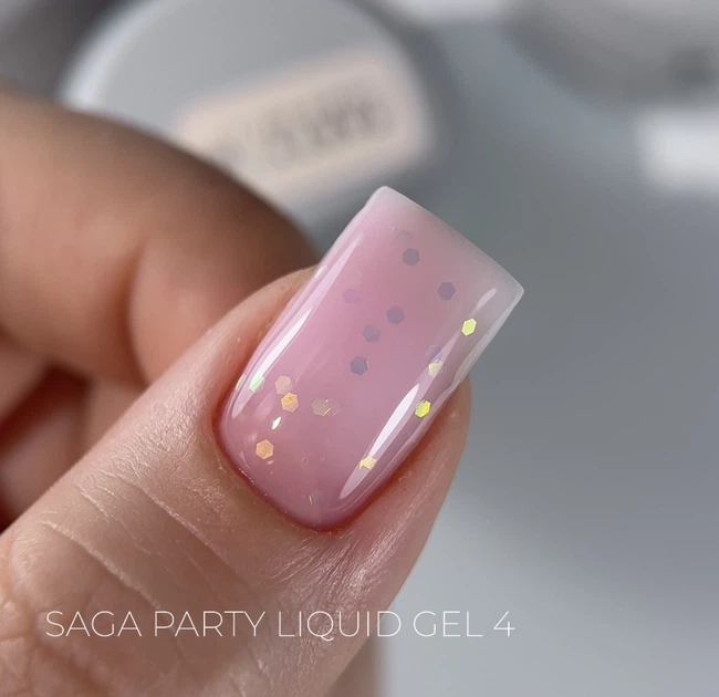 Жидкий гель для моделирования SAGA Liquid Party Gel №04 розовый 15 мл - изображение 3