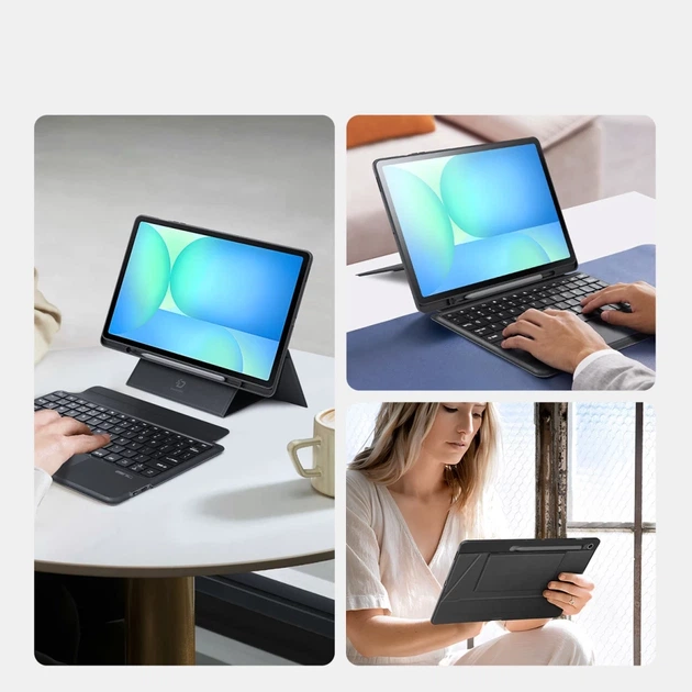 Чехол с клавиатурой Dux Ducis DK для Samsung Tab S10 FE Plus Black (6971824155488) - изображение 5