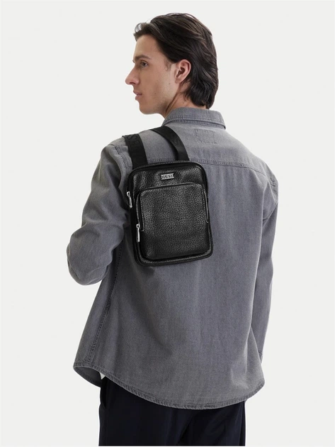 Сумка планшет через плечо мужская Guess Boston Crossbody Flat HMBOGS-P6223-BLA Black (7625826033044) - изображение 2