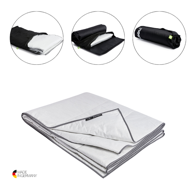 Літня ковдра для відновлення BLACKROLL® RECOVERY BLANKET SUMMER з волокнами CELLIANT® 135×200 см антиалергенна проти перегрівання - изображение 2