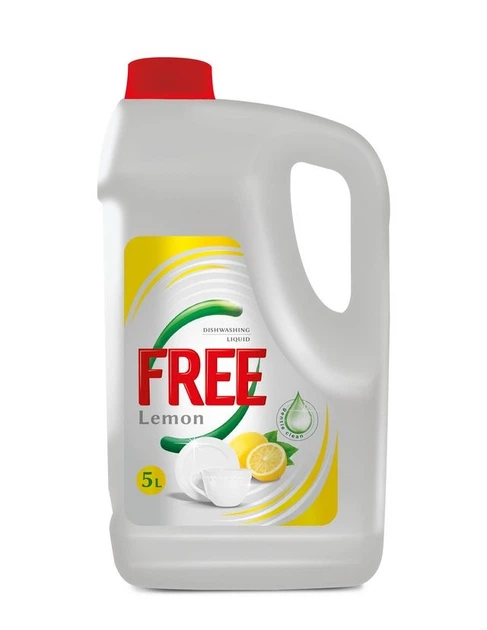 Гель для миття посуду Free Лимон, 5 л