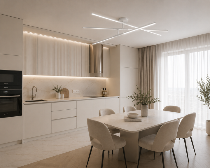 LED люстра стельова 40W 3000-4000-6000K біла поворотна Sneha (995517) - зображення 5