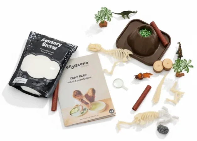 Zestaw sensoryczny Dinozaury Jellystone tacka z figurkami (9343900013796) - obraz 2
