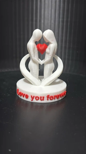 Статуетка закохана пара з серцем та написом love you forever. Aivory - зображення 2