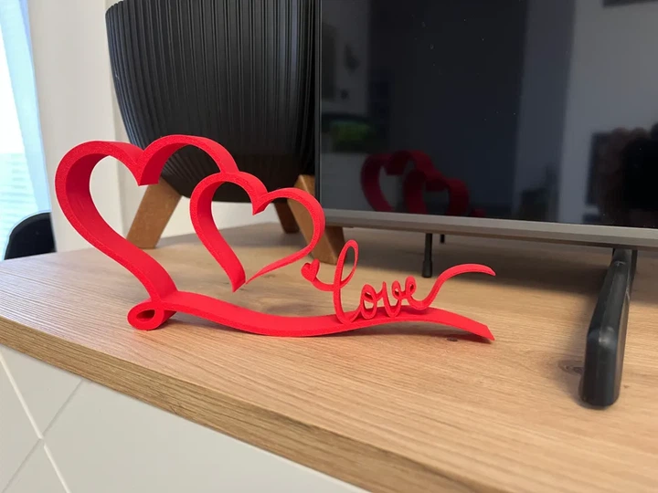 Статуетка два серця та напис love. Aivory - зображення 2