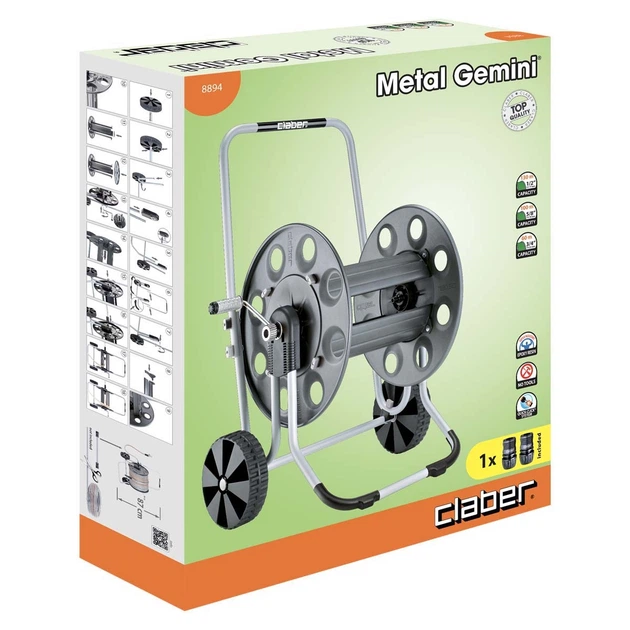 Тележка для поливочного шланга Claber Gemini 8894 (1/2" - 130 м) - изображение 2