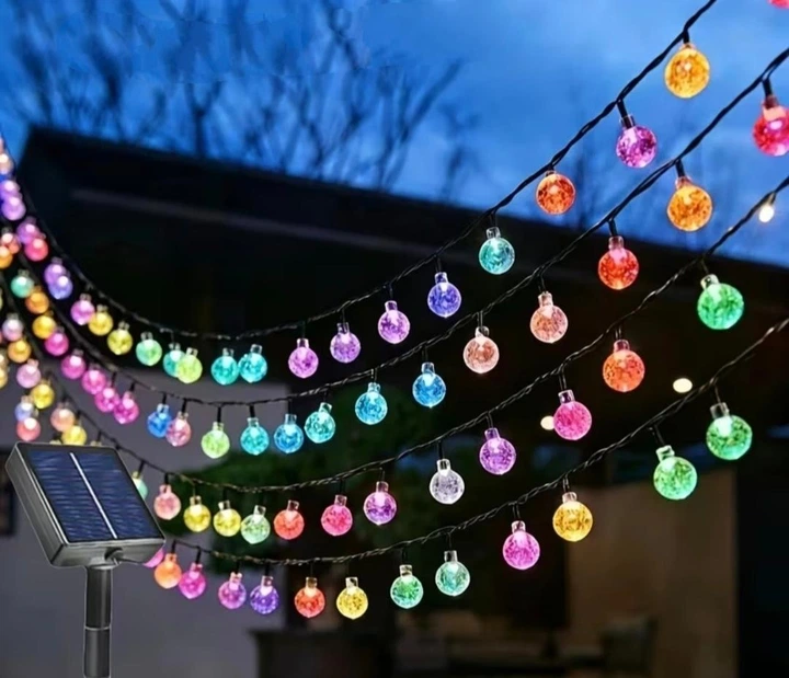 Вулична гірлянда на сонячній батареї з датчиком день/ніч 12 м 100 LED Різнобарвний (0923) - изображение 3
