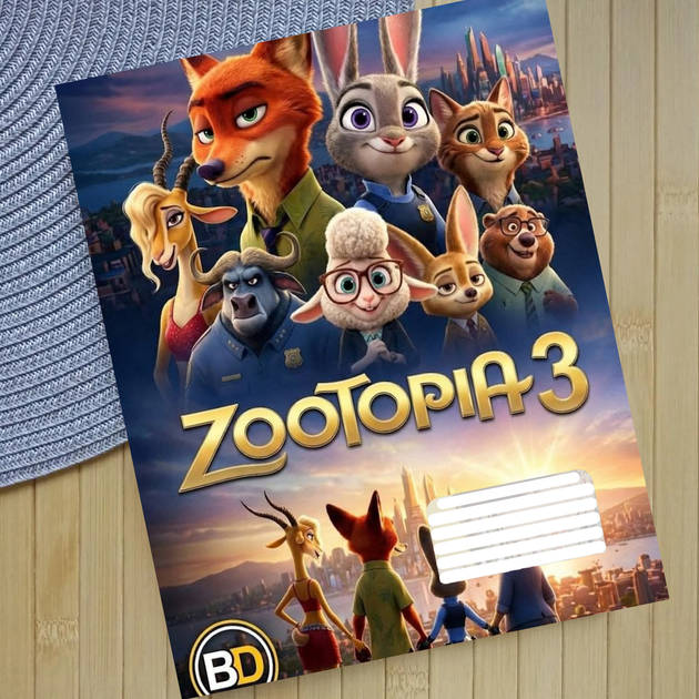 Тетрадь Зоотрополис Zootopia в клетку 18 листов (29903) - Фото 1 Тетрадь Зоотрополис Zootopia в клетку 18 листов (29903) - изображение 1