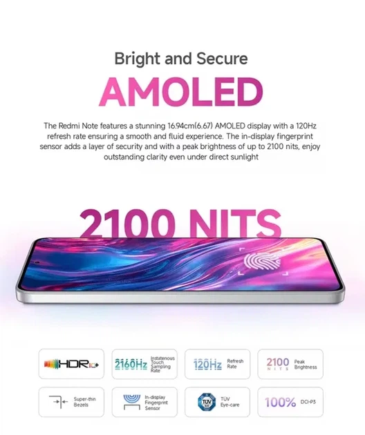 Смартфон 6.67 Xiaomi Redmi Note 14 5G 8/128Гб бордовый Global с блоком питания - изображение 4