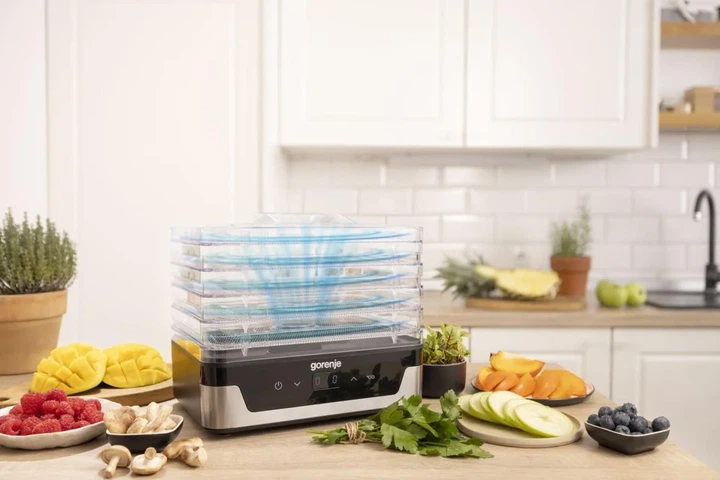 Сушилка для продуктов Gorenje, мощность 230 Вт, 5 поддонов по 28 см, диаметр 29 см, максимальная температура 75°C, электронное управление, белый цвет - изображение 11