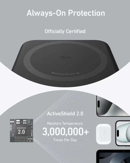 Універсальна мобільна батарея Anker MagGo 10000mAh 27W Black (A1654G11) - Фото 3 Універсальна мобільна батарея Anker MagGo 10000mAh 27W Black (A1654G11) - зображення 3