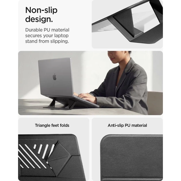 Підставка Spigen LD201-S6 SlimFold для ноутбука Space Grey (AMP11115) - зображення 9