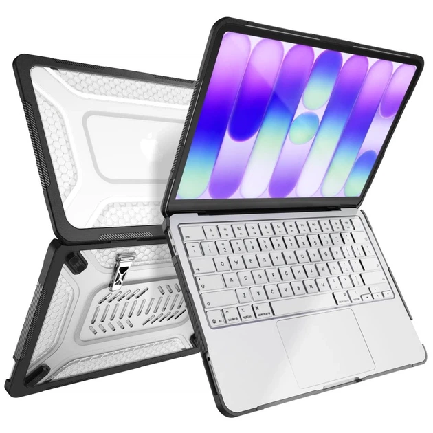Чехол Tech-Protect Kevlar Pro для MacBook Neo 13 2026 Matte Black/Clear (5906302323326) - Фото 4 Чехол Tech-Protect Kevlar Pro для MacBook Neo 13 2026 Matte Black/Clear (5906302323326) - изображение 4