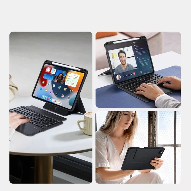 Чохол-клавіатура DUX DUCIS DK Series Bluetooth Keyboard Case для iPad Air 10.9 2022/2020 | Pro 11 2022/2021/2020/2018 Black (6934913024614) - зображення 7