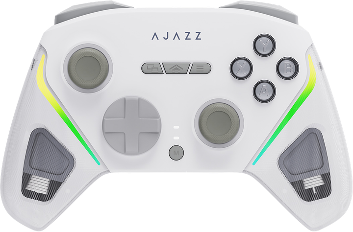 Бездротовий геймпад Ajazz GP100 2.4G/BT/USB Switch/PC/iOS/Android RGB White (GP100-W) - Фото 1 Бездротовий геймпад Ajazz GP100 2.4G/BT/USB Switch/PC/iOS/Android RGB White (GP100-W) - изображение 1