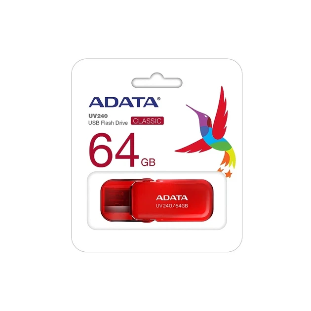 Флеш-накопичувач ADATA USB 2.0 AUV 240 64Gb Red - зображення 2