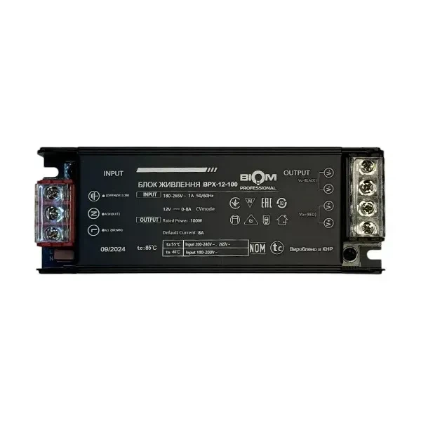Блок живлення BIOM Professional DC12 100W BPX-12-100 8,3А - изображение 2