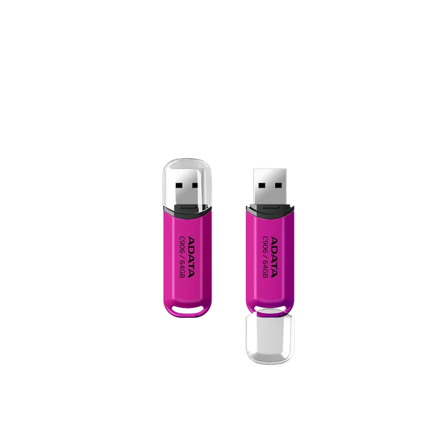 Флеш-накопичувач ADATA USB 2.0 C906 64Gb Purple Pink - Фото 3 Флеш-накопичувач ADATA USB 2.0 C906 64Gb Purple Pink - зображення 3