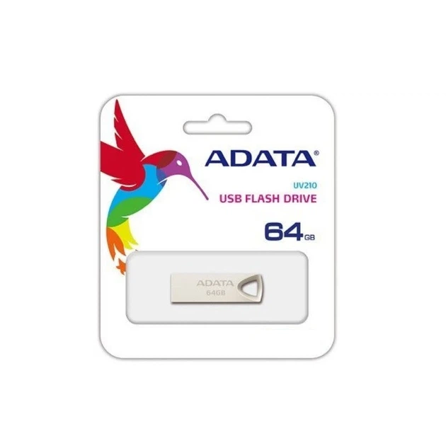 Флеш-накопичувач ADATA USB 2.0 AUV 210 64Gb Golden - зображення 2