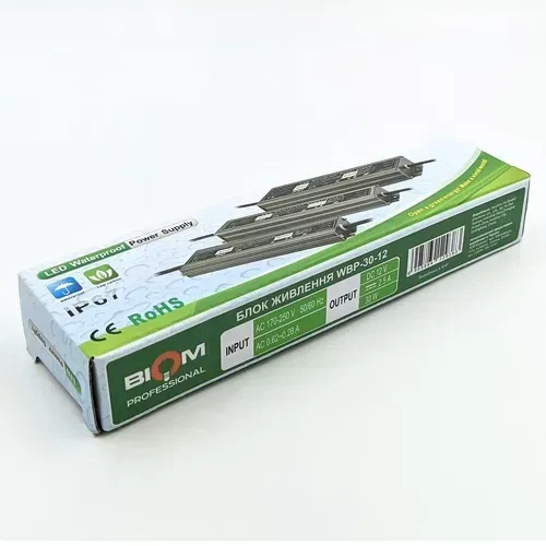 Блок живлення BIOM Professional DC12 30W WBP-30-12 2,5А герметичний - изображение 2