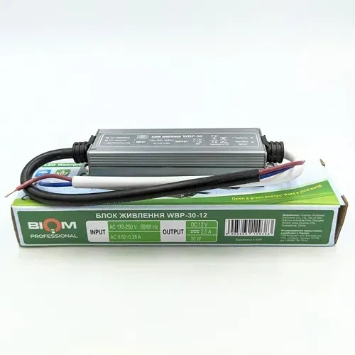 Блок живлення BIOM Professional DC12 30W WBP-30-12 2,5А герметичний - изображение 4