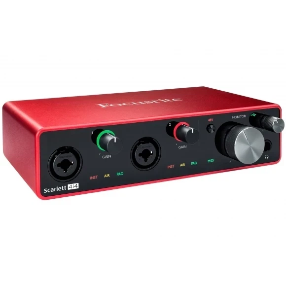 Звукова карта Focusrite Scarlett 4i4 3rd Gen - Фото 1 Звукова карта Focusrite Scarlett 4i4 3rd Gen - изображение 1