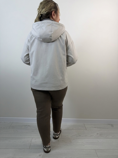 Жіноча демісезонна куртка XL-6XL (46-56) Айворі XL - зображення 3
