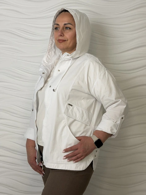 Куртка-ветровка Весна-Лето Белый 995/4XL - изображение 6