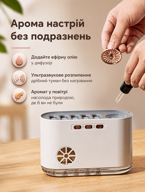 Ультразвуковой увлажнитель воздуха с аромадиффузором RGB и USB питанием для создания комфортного микроклимата объёмом 700 мл - изображение 10