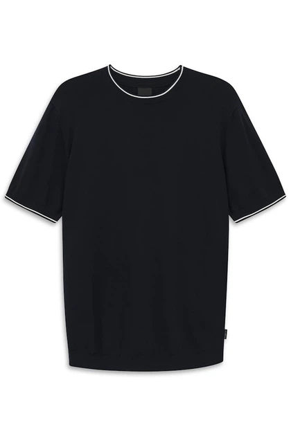 Трикотажна футболка Bugatti у темно-синьому кольорі - розмір 30/60 (4XL)(15570Е/390/7200) - зображення 4