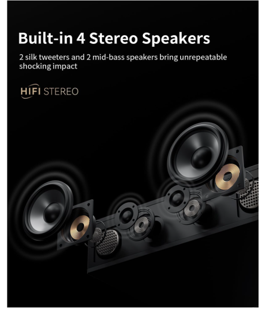 Виниловый проигрыватель ANGELS HORN Hi-Fi Bluetooth, 4 динамика, AT-3600L - изображение 4