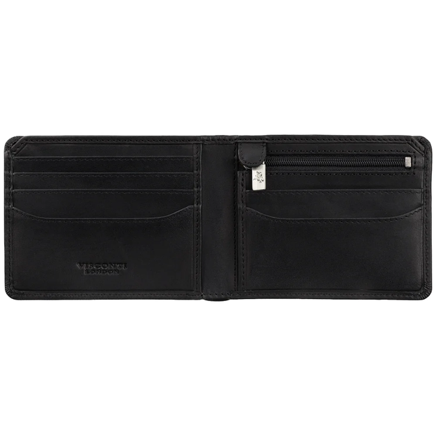 Мужской кожаный кошелек Visconti VT96 Rocco (Matte Black) - изображение 3