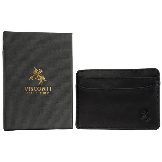 Кожаный картхолдер-кредитница Visconti VT90 Carlo (Matte Black) - Фото 5 Кожаный картхолдер-кредитница Visconti VT90 Carlo (Matte Black) - изображение 5