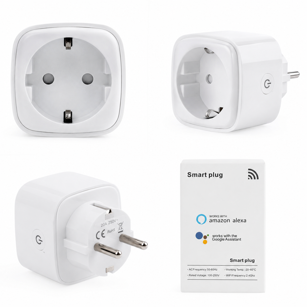 Wi-Fi розетка Tuya Smart 20A (4400Вт) с мониторингом энергопотребления и дистанционным управлением - Фото 5 Wi-Fi розетка Tuya Smart 20A (4400Вт) с мониторингом энергопотребления и дистанционным управлением - изображение 5