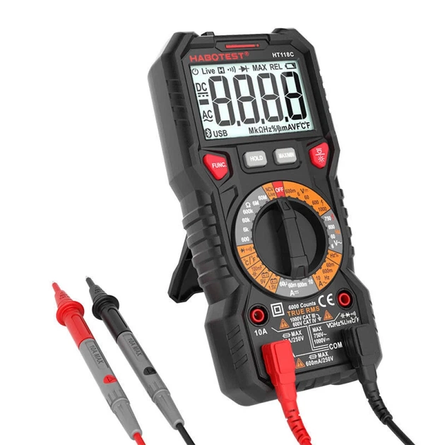 Мультиметр цифровой Habotest HT118C True RMS NCV фонарик (5907489606615) - изображение 2