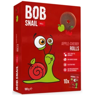 Цукерка Bob Snail Яблучно-вишнева 100 г (1740872) - Фото 1 Цукерка Bob Snail Яблучно-вишнева 100 г (1740872) - зображення 1